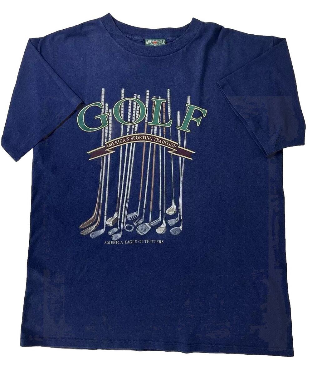 Vintage 90's American Eagle Outfitters Golf Single Stitch XL T-Shirt Made in USA